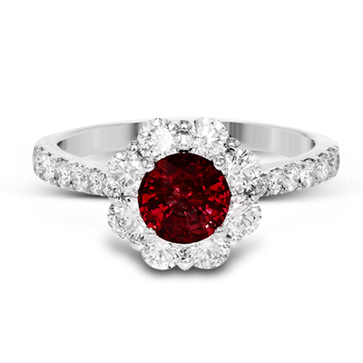 Color Ring in 18k Gold with Diamonds