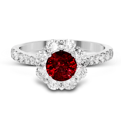 Color Ring in 18k Gold with Diamonds