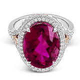 Color Ring in 18k Gold with Diamonds
