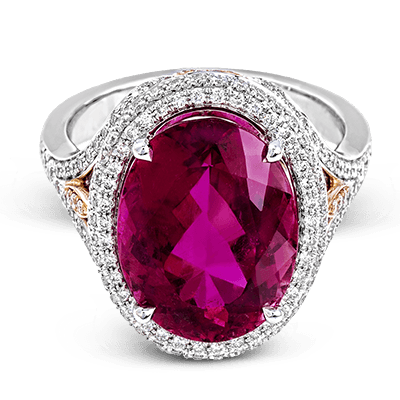 Color Ring in 18k Gold with Diamonds