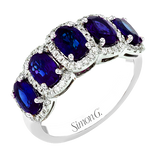 Color Ring in 18k Gold with Diamonds