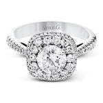 Engagement Ring in 18k Gold with Diamonds