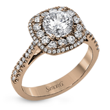 Engagement Ring in 18k Gold with Diamonds