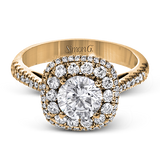 Engagement Ring in 18k Gold with Diamonds