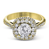 Engagement Ring in 18k Gold with Diamonds