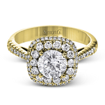 Engagement Ring in 18k Gold with Diamonds