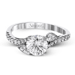 Engagement Ring in 18k Gold with Diamonds