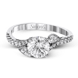 Engagement Ring in 18k Gold with Diamonds