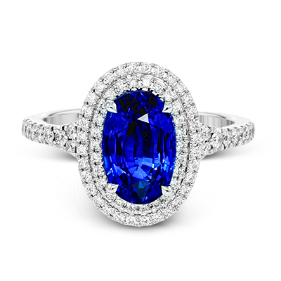 Color Ring in 18k Gold with Diamonds
