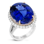 Color Ring in 18k Gold with Diamonds