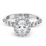 Engagement Ring in 18k Gold with Diamonds