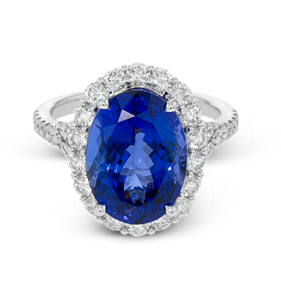 Color Ring in 18k Gold with Diamonds