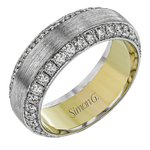 Men Ring in 14k Gold with Diamonds