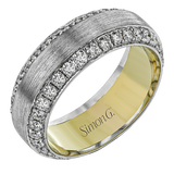 Men Ring in 14k Gold with Diamonds