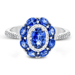 Color Ring in 18k Gold with Diamonds