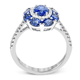 Color Ring in 18k Gold with Diamonds