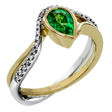 Color Ring in 18k Gold with Diamonds