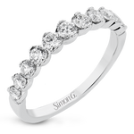 Wedding Band in 18k Gold with Diamonds