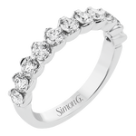 Wedding Band in 18k Gold with Diamonds