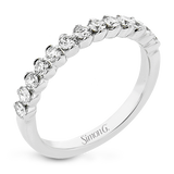 Wedding Band in 18k Gold with Diamonds