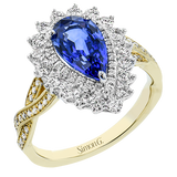 Color Ring in 18k Gold with Diamonds