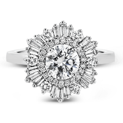 Engagement Ring in 18k Gold with Diamonds
