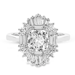 Engagement Ring in 18k Gold with Diamonds