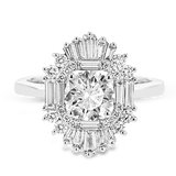 Engagement Ring in 18k Gold with Diamonds