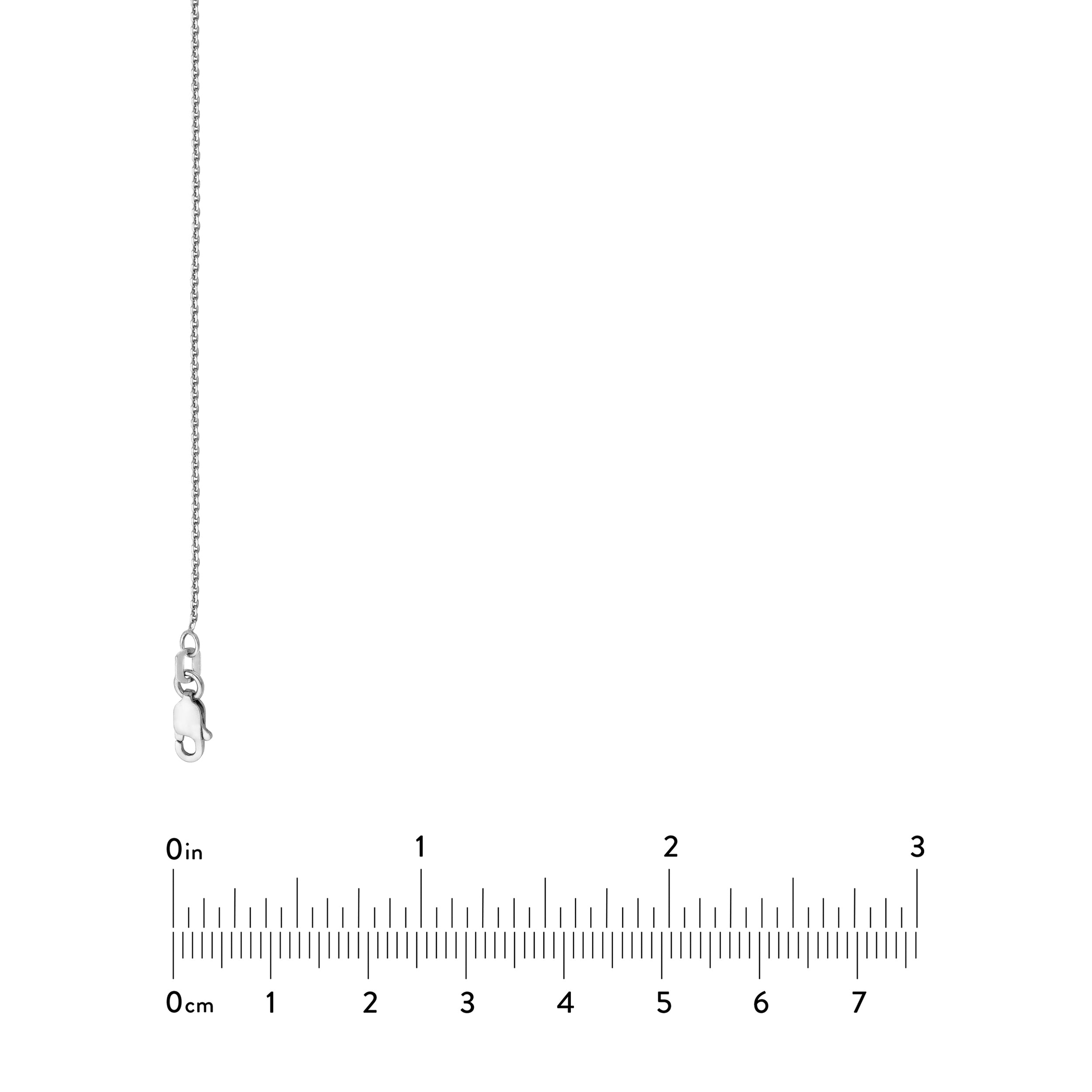 Sterling Silver 0.95mm D/C Cable Chain with Lobster Lock