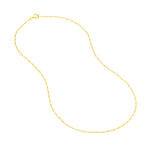 1.30mm Figaro Chain with Spring Ring