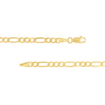 3.9mm Light Concave Figaro Chain with Lobster Lock