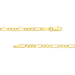 2.85mm Light Concave Figaro Chain with Lobster Lock
