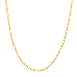 2.85mm Light Concave Figaro Chain with Lobster Lock
