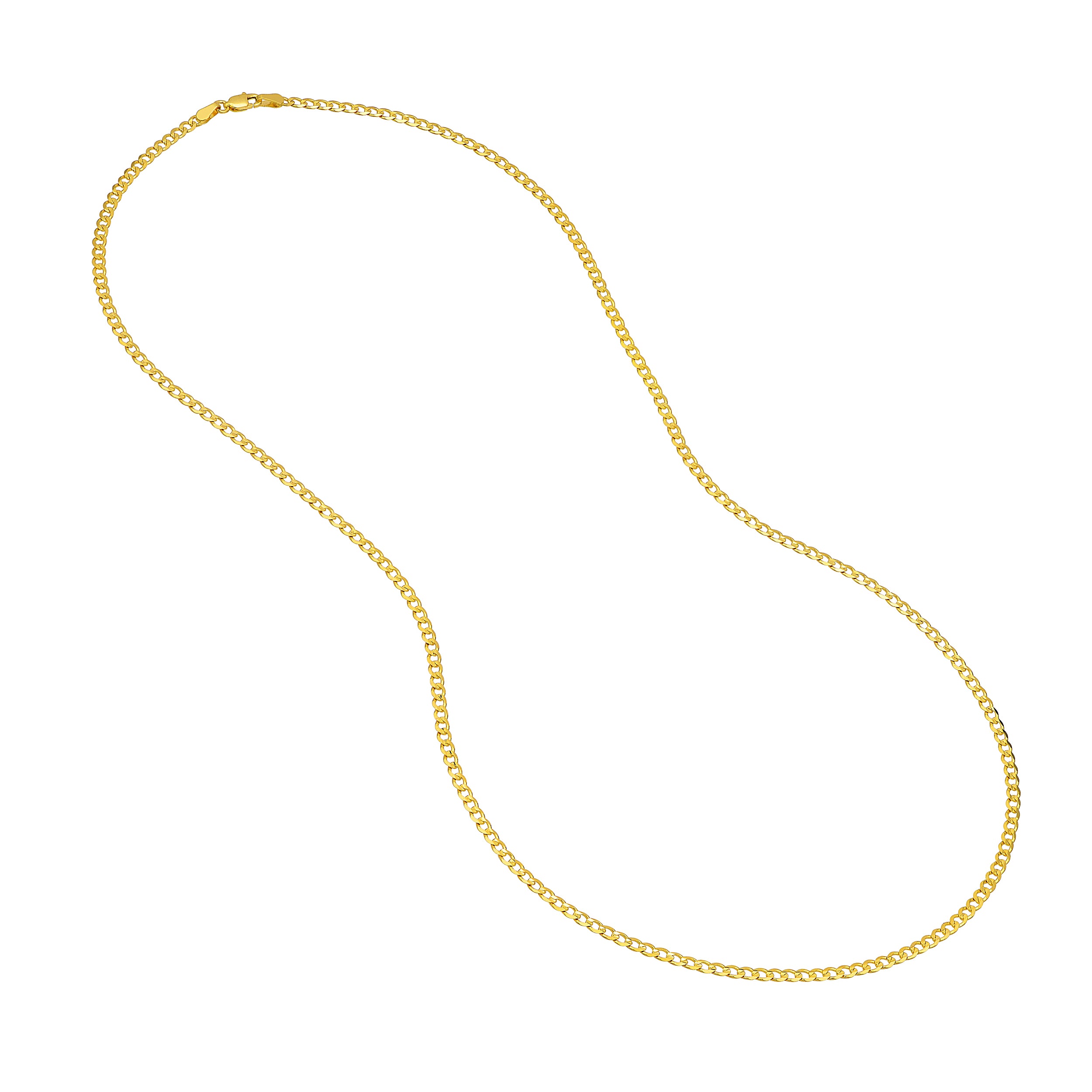 2.7mm Light Open Curb Chain with Lobster Lock