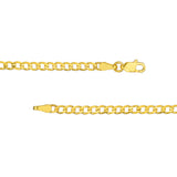 2.7mm Light Open Curb Chain with Lobster Lock