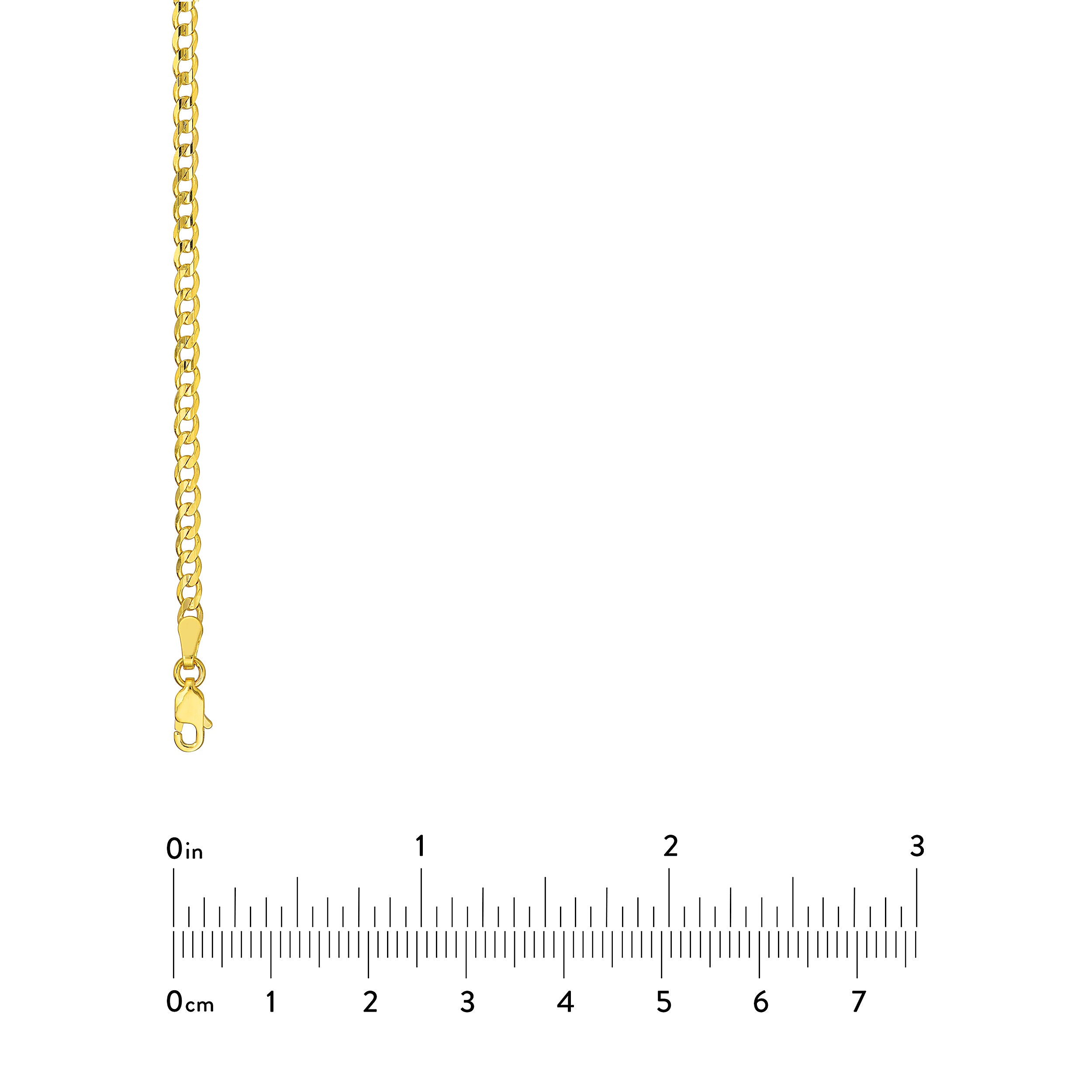 2.7mm Light Open Curb Chain with Lobster Lock