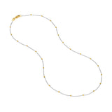 2.0mm Two-Tone Saturn Curb Chain with Lobster Lock