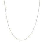 2.0mm Two-Tone Saturn Curb Chain with Lobster Lock