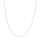 2.0mm Two-Tone Saturn Curb Chain with Lobster Lock