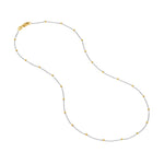 2.0mm Two-Tone Saturn Curb Chain with Lobster Lock