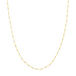 1.80mm Two-Tone Saturn Bead Chain with Spring Ring