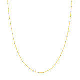 1.80mm Two-Tone Saturn Bead Chain with Spring Ring