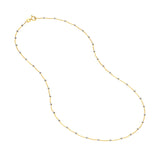 1.80mm Two-Tone Saturn Bead Chain with Spring Ring
