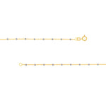 1.80mm Two-Tone Saturn Bead Chain with Spring Ring