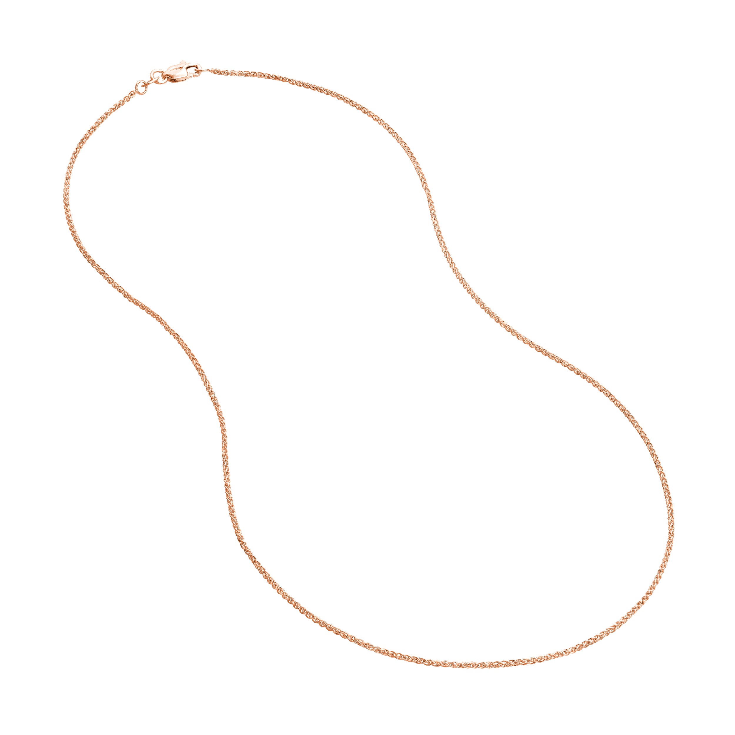 1.25mm Wheat Chain with Lobster Lock