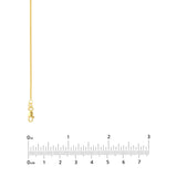 1.25mm Wheat Chain with Lobster Lock