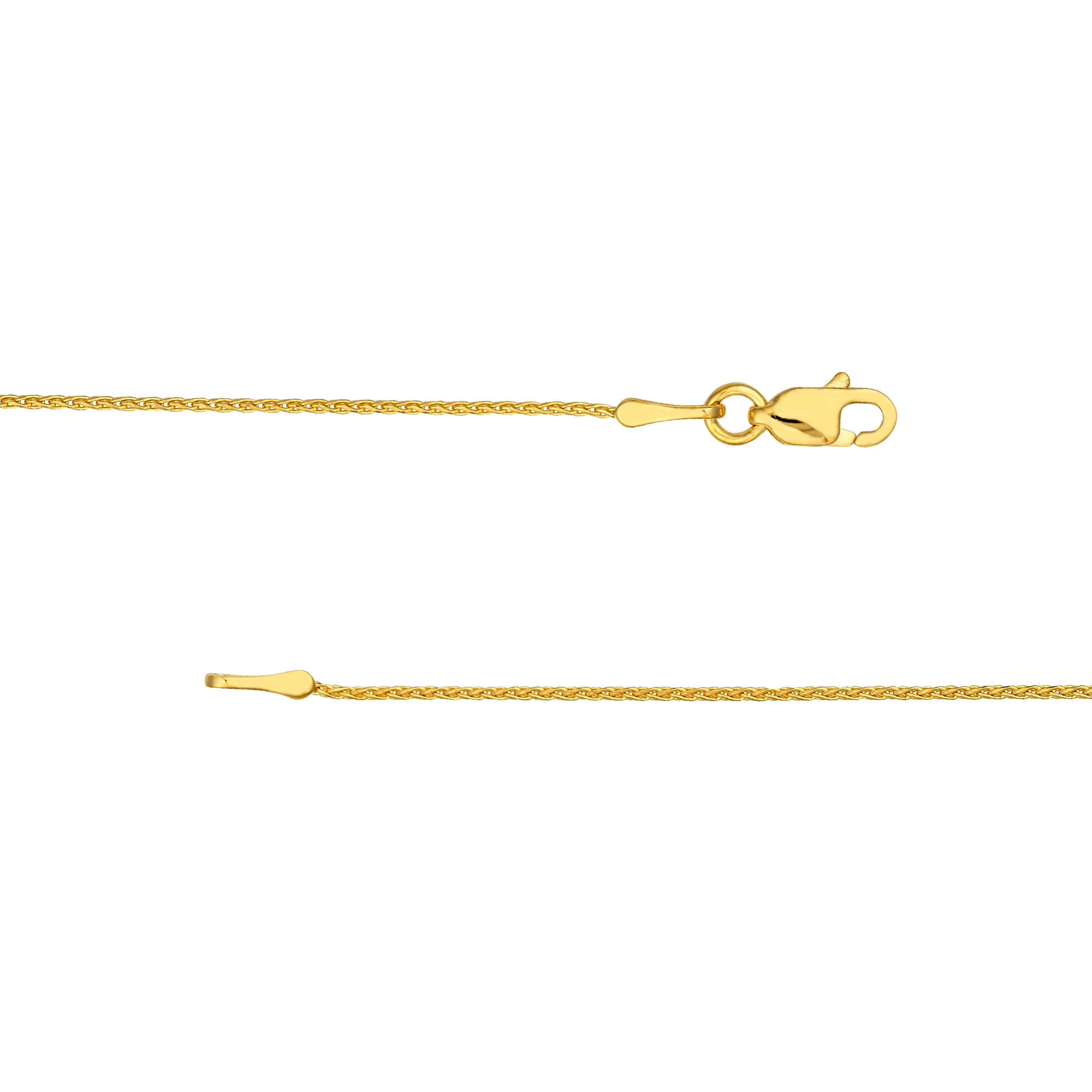 0.85mm D/C Round Wheat Chain with Lobster Lock