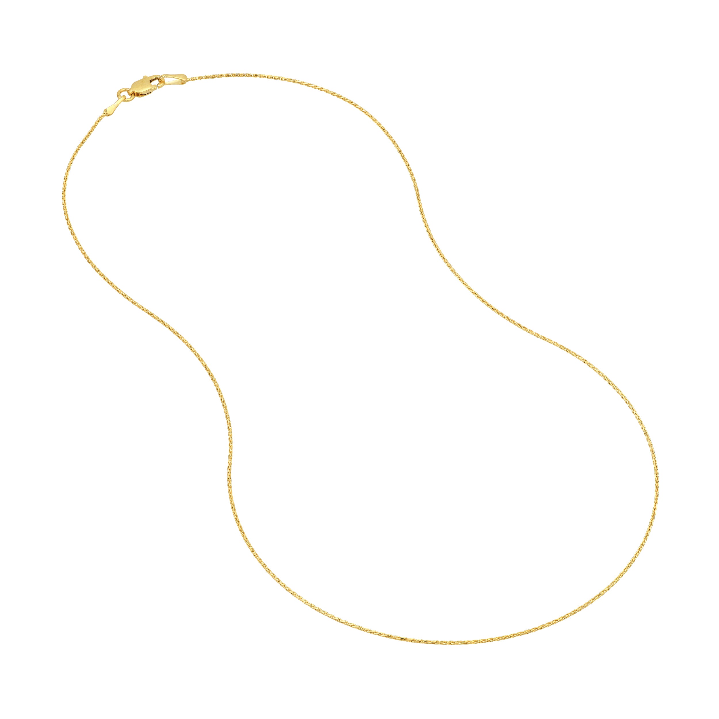 0.85mm D/C Round Wheat Chain with Lobster Lock