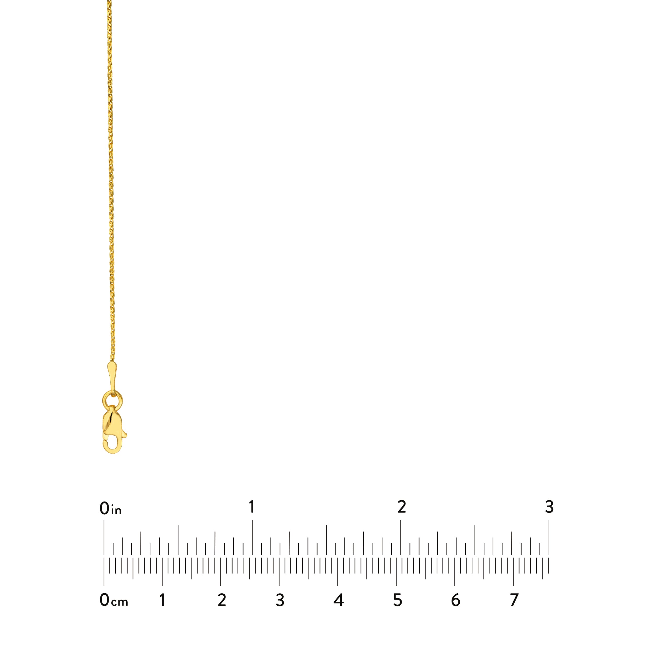 0.85mm D/C Round Wheat Chain with Lobster Lock