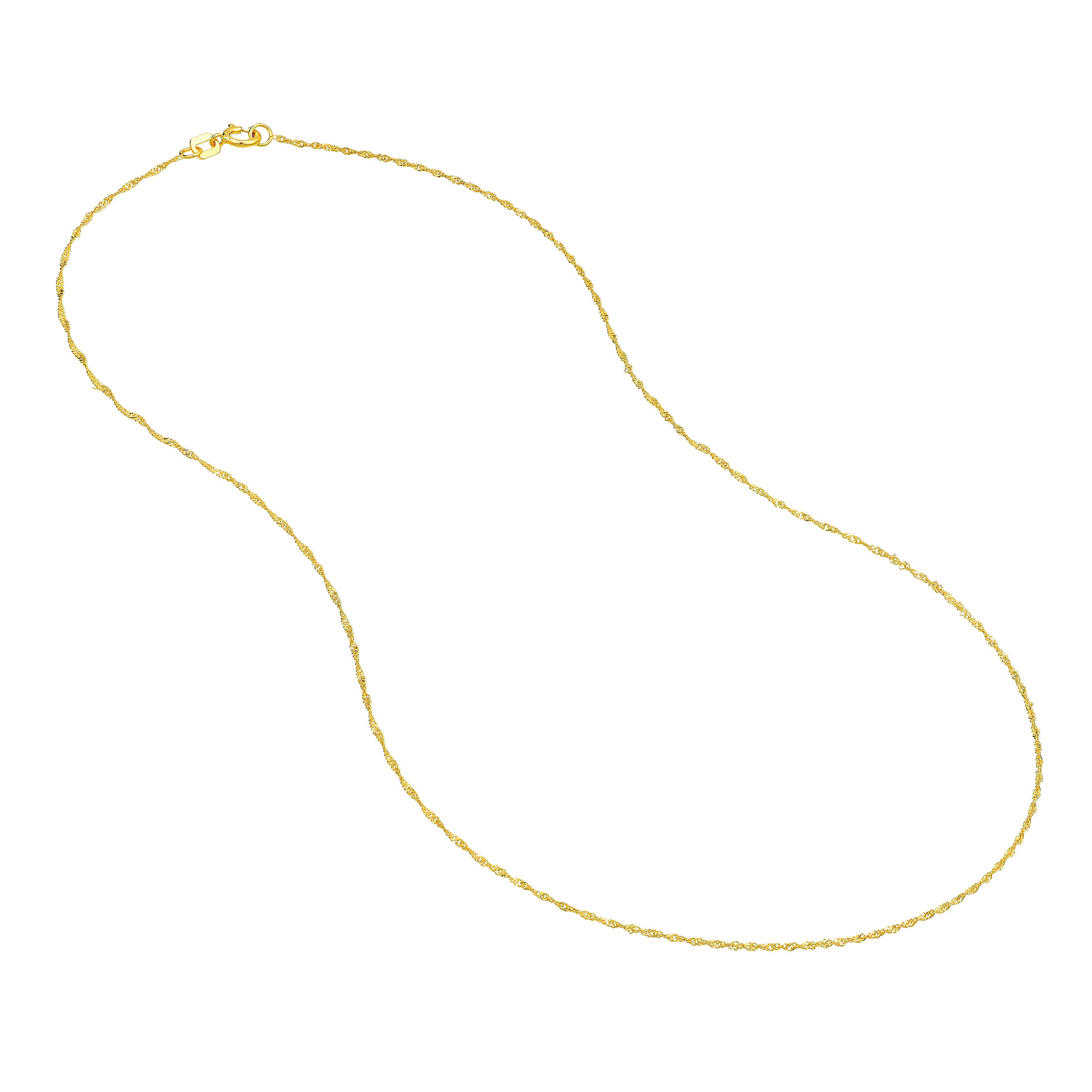 1mm Singapore Chain with Spring Ring